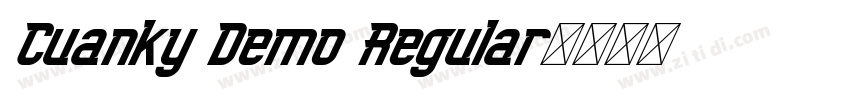 Cuanky Demo Regular字体转换